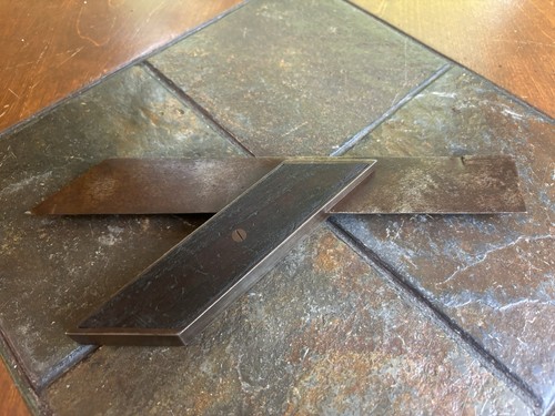 Antique Miter Square Wood & Steel Angled - Picture 6 of 14