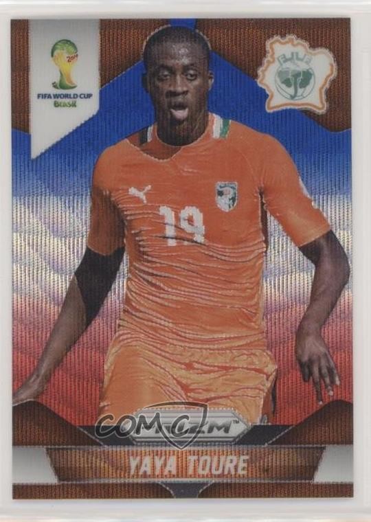 2014 Panini Prizm World Cup Blue & Red Wave Prizm Yaya Toure #59 00e8
