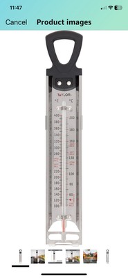 Taylor Candy/Deep Fry Thermometer, Temperature Guide Stainless Steel New 3511-21