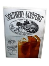 1983 Southern Comfort Liquor Ad Cocktail Glasses Vintage Bar Art
