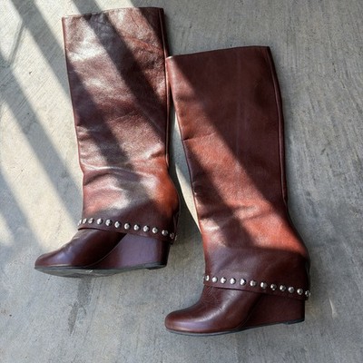 Womens brown leather boots