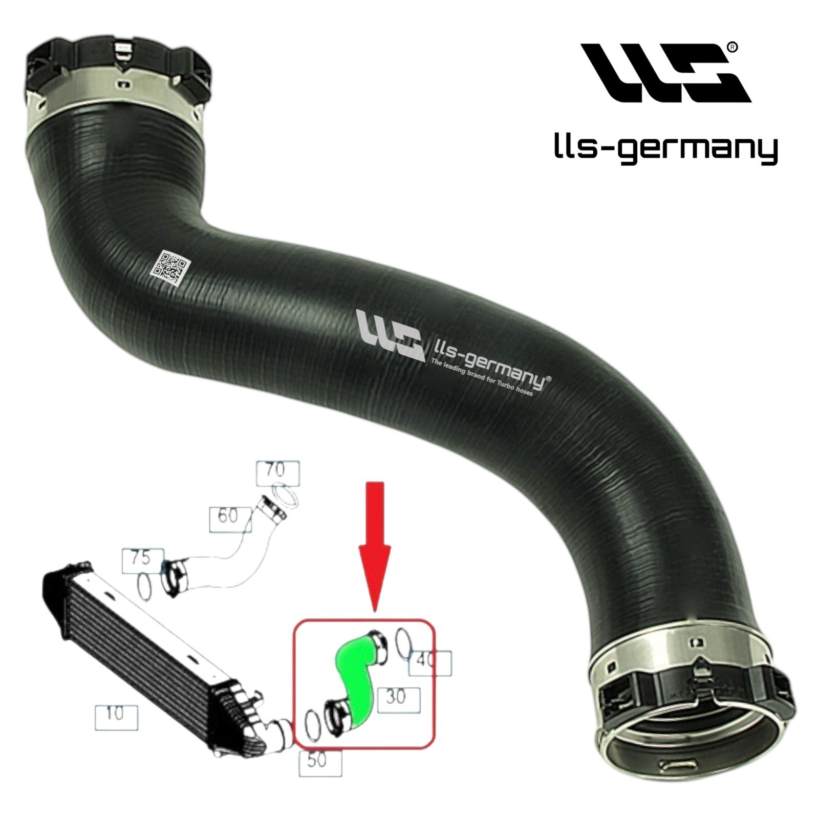 Intercooler Hose For MERCEDES E-CLASS (W212) E 300 Hybrid / BLUETEC Hybrid