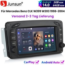 F&uuml;r Mercedes Benz CLK W209 W203 1998-2004 Carplay Autoradio Android14 2+64GB GPS