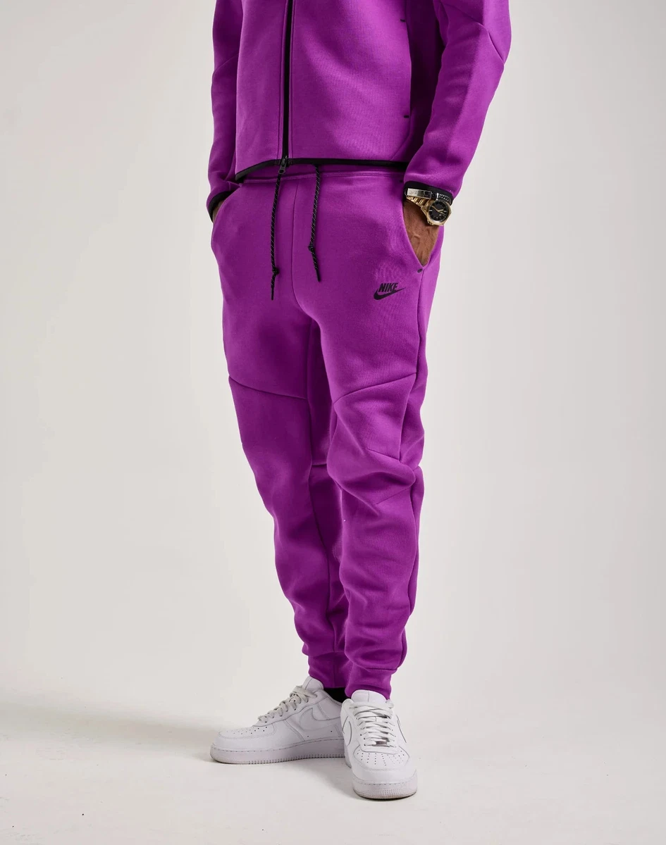 Mens Sz 2XL Nike Sportswear Tech Fleece Joggers Pants Berry Purple