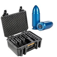 Pelican V300P Vault 5 Pistol Gun Case, Black, Bundle with 10x Lyman A-Zoom Snap