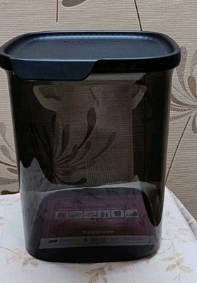 Tupperware Ultra Clear Dry food Storage Container Black 3.6L 