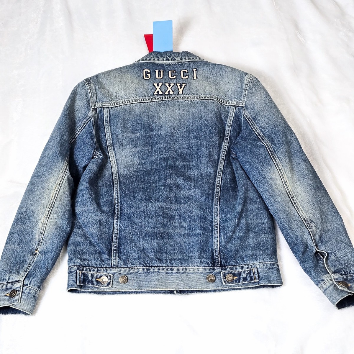 Gucci XXV x NY Yankees Embroidered Insulated Denim Jacket | Size