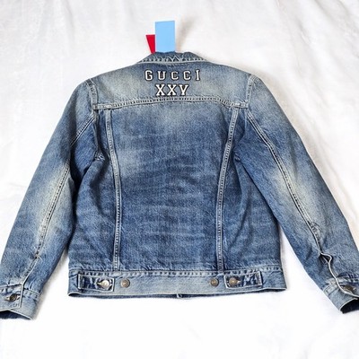 Gucci XXV x NY Yankees Embroidered Insulated Denim Jacket | Size