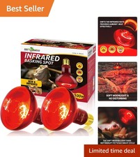 Durable 100W Infrared Heat Lamp - Long Life Emitter for Reptile Pets  Coop Use