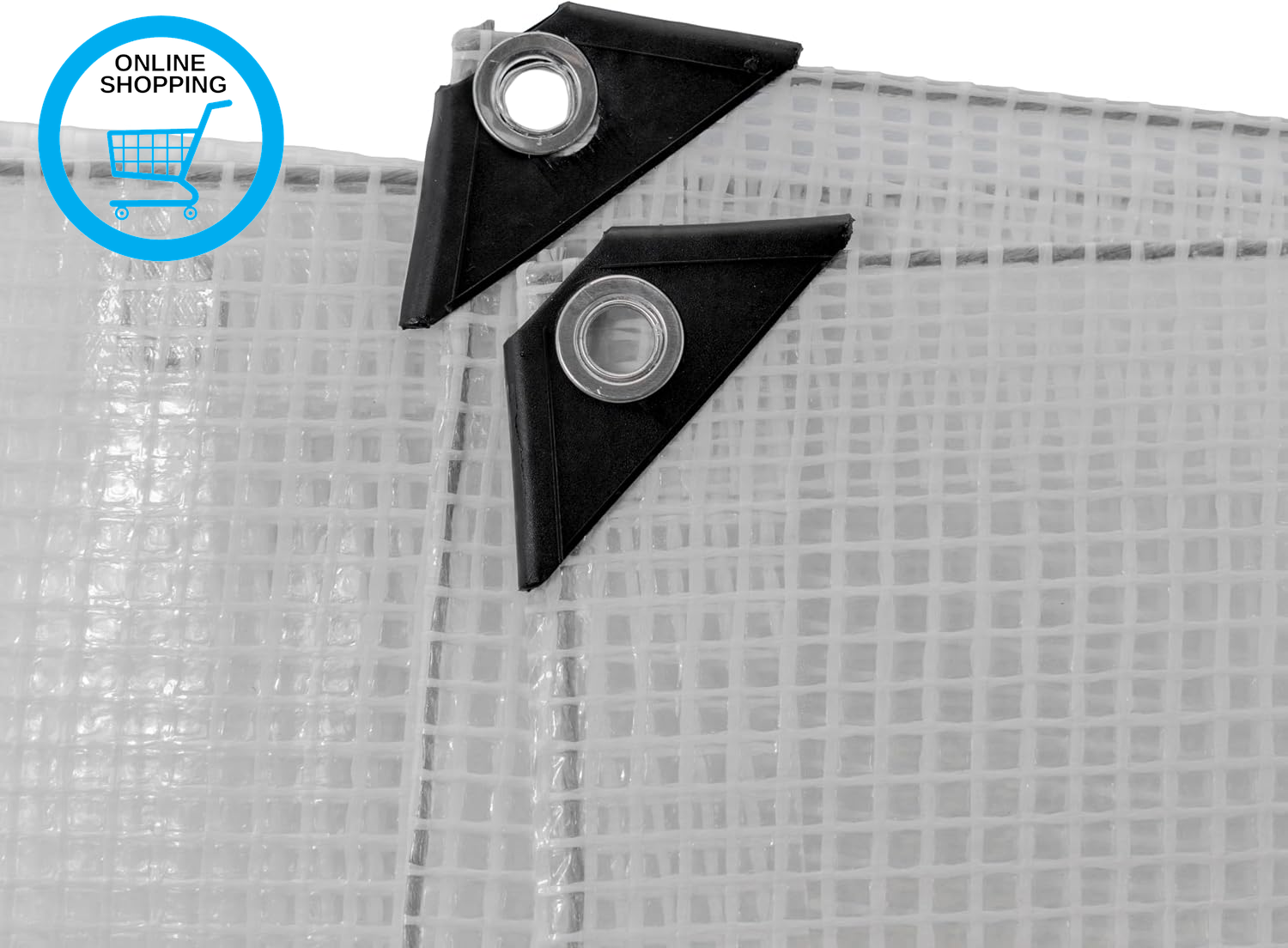 Clear & Reinforced Waterproof Mono Tarpaulin/Camping Ground/Fly Sheet Tarp,Garde