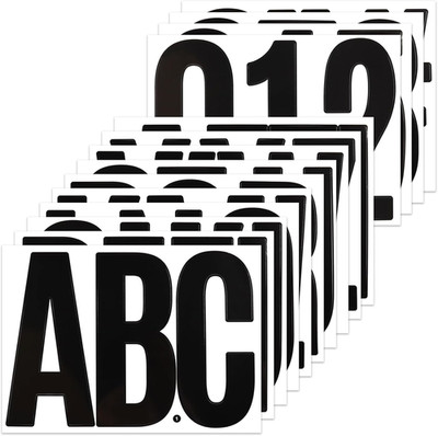 7 Inch Large Letter Stickers, 14 Sheets Self-Adhesive Vinyl Alphabet Sticker Dec