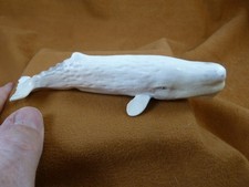 Whal-w133 large Sperm Whale of shed ANTLER figurine Bali detailed carving