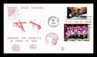 DR JIM STAMPS US COVER SKYLAB MANNED SPACE STATIONS FDC SCOTT 1529 RUSSIA COMBO