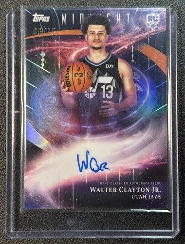 WALTER CLAYTON JR. 2025-26 TOPPS MIDNIGHT STROKE OF MIDNIGHT AUTO DUSK RC 66/75