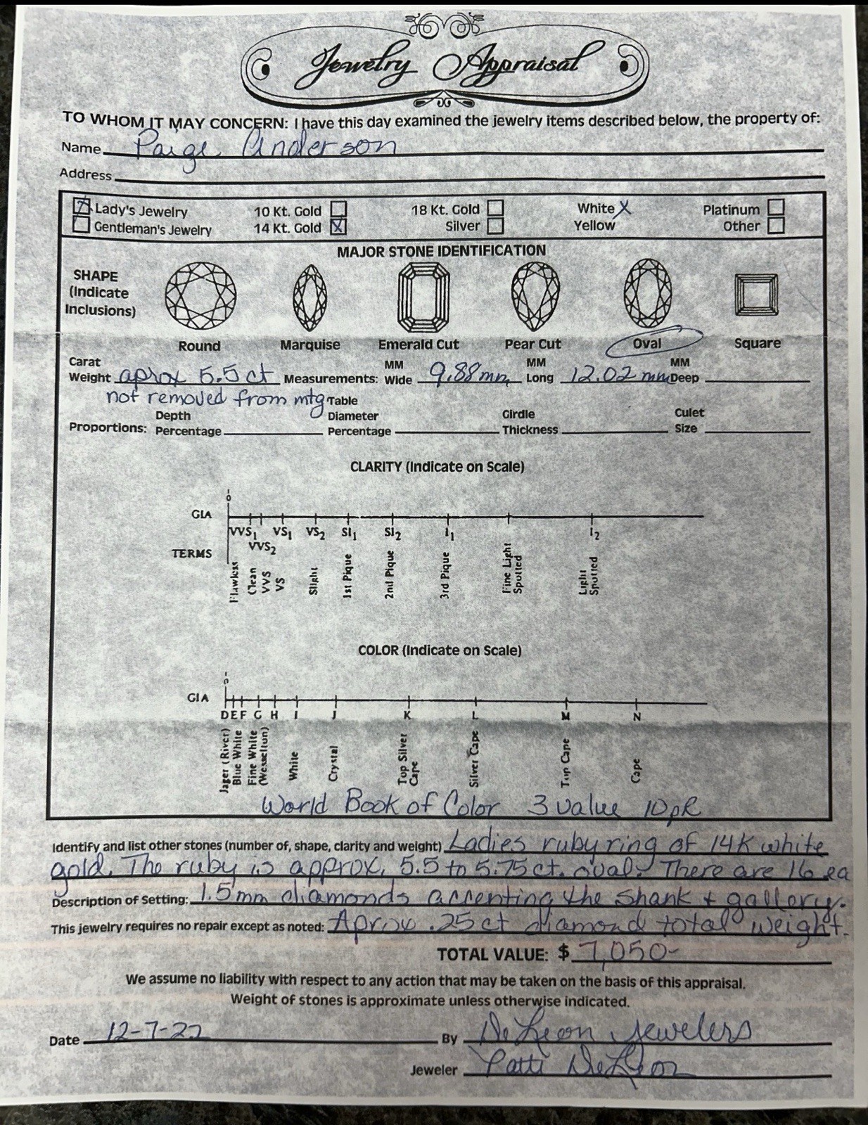 Silver Ring with Oval Ruby Prong Setting and Acce… - image 2