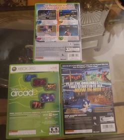 Xbox 360 lot, Dreamcast Collection,Genesis Collection,Sega Tennis,XBLA 