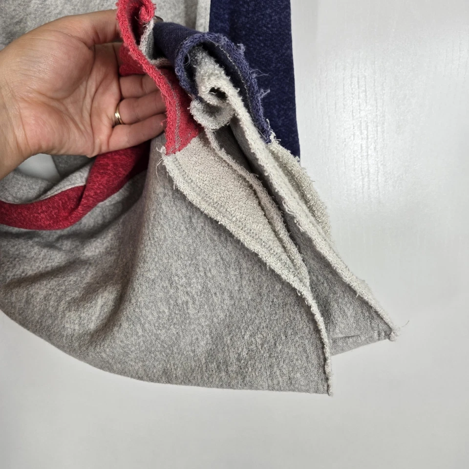 Pantalones deportivos Sundry a rayas acampanados al tobillo salón dobladillo crudo jaspeado gris azul rojo 1/S Foto 4 de 4