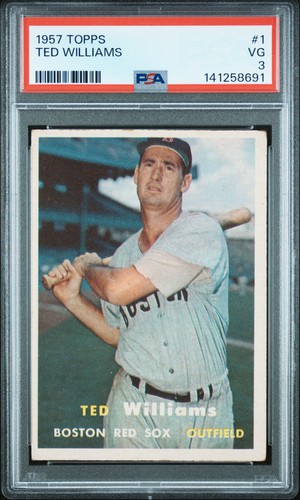 1957 TOPPS #1 TED WILLIAMS PSA 3