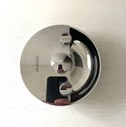 Mid Century Modern Atomic Style Chrome Ashtray with Rotating Dish Felt  Bottom — photo 3