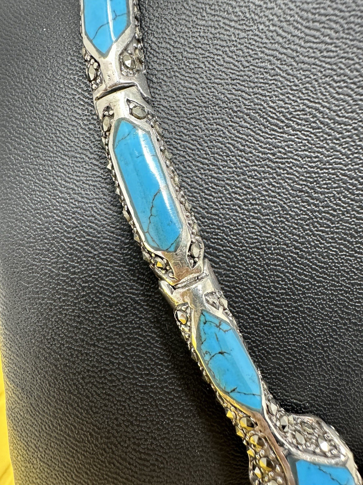 Sterling Silver Turquoise Emerald Ruby Snake Pend… - image 4