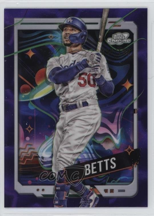 2024 Topps Cosmic Chrome Purple Nebula Refractor /150 Mookie Betts #53 10zi