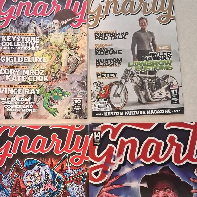 Gnarly Magazine Kustom Kulture Issues 10, 11, 12 & 14