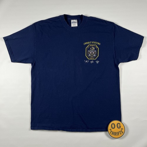 USS Mobile Bay CG 53 Combat Systems Graphic T Shirt Size XL Navy Military
