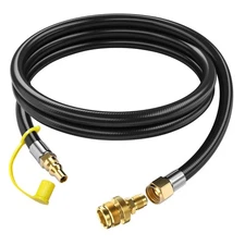 7 FT Propane Quick Connect Hose for RV to Gas Grill 1 LB Appliance Adapter