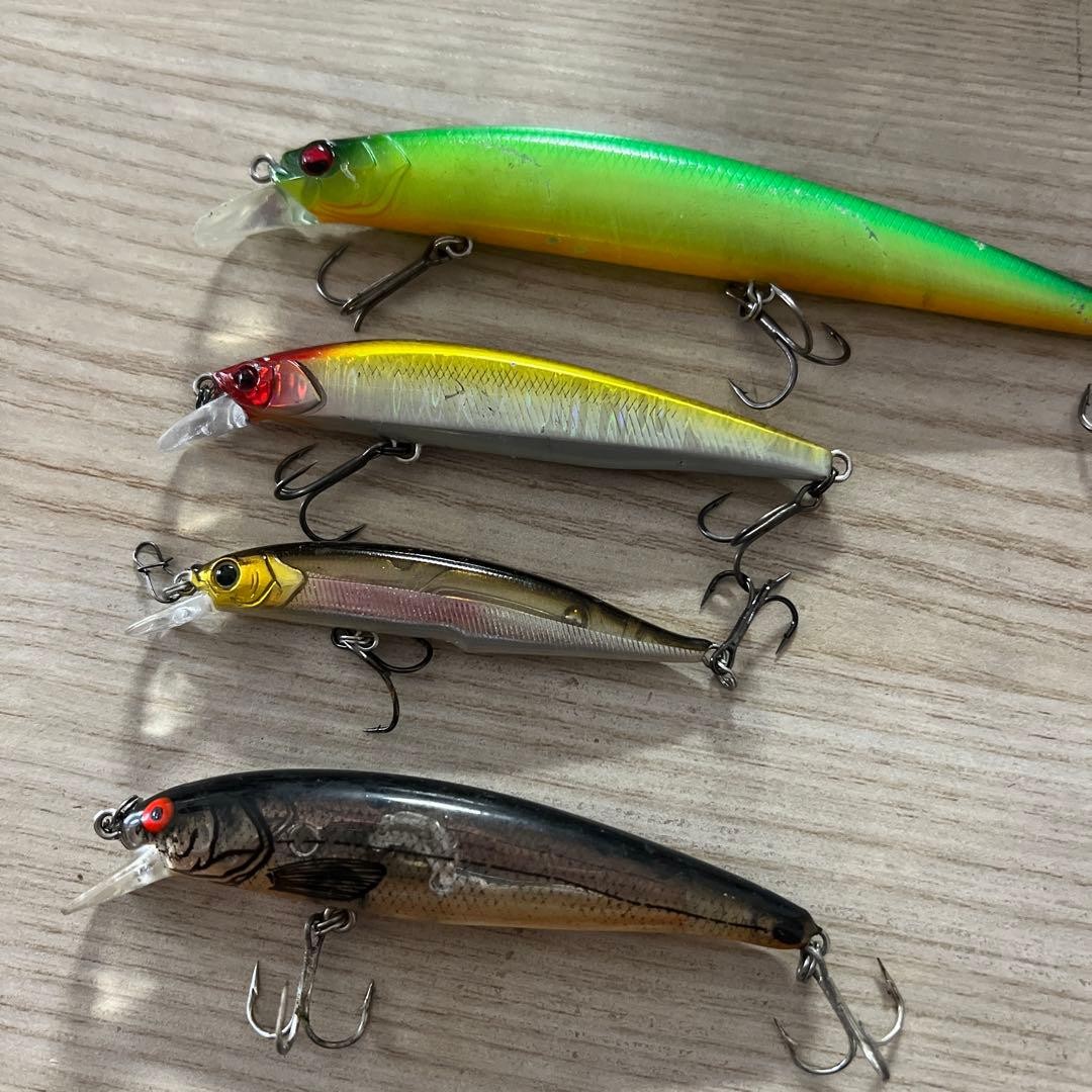 Bass Fishing Lure Set - 4 Poppers, Rare Old Bomber, Spring Baits, Used - Image 1