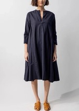 Dosa Cotton Midnight Blue Mid I Tule dress Sz 1 XS/S Minimalist Lagenlook