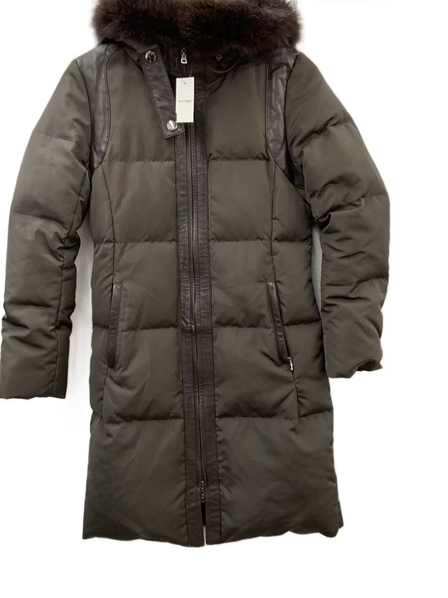 ICB Long Down Jacket -- Polyester Brown Solid Col… - image 1