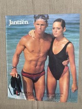 Jantzen Swimwear 1985 Magazine Advertsiement Ad Couple Coming out of ocean