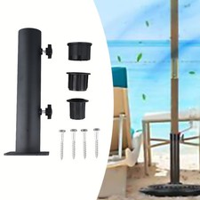Robustes schwarz lackiertes Sonnenschirm-Standrohr mit Sicherheits-Installations