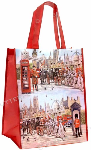 Large Reusable Womens Ladies Shopping Tote Bag London Icons Souvenir Shopper - Picture 22 of 23