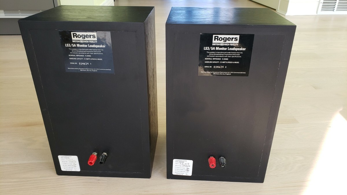 2 X ROGERS LS3/5A LS3 5A 11 Ohm Bookshelf speaker pair 2 X ROGERS LS3/5A LS3 5A 11 Ohm Bookshelf speaker pair