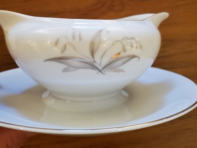 Vintage 1961 Kaysons Fine China Golden Rhapsody Gravy Boat W Attached Underplate Ebay