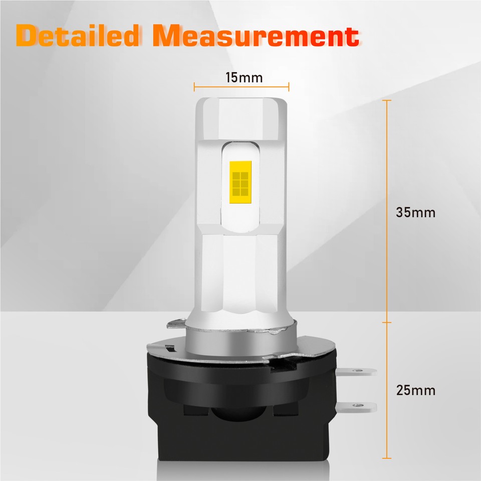 H11 LED Headlight Bulbs Kit – Super Bright 6000K White, 10,000 Lumens, Low Beam/Fog Light