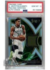 Giannis Antetokounmpo 2022-23 Panini Select Auto Jersey Card #SS-GA PSA/DNA 10
