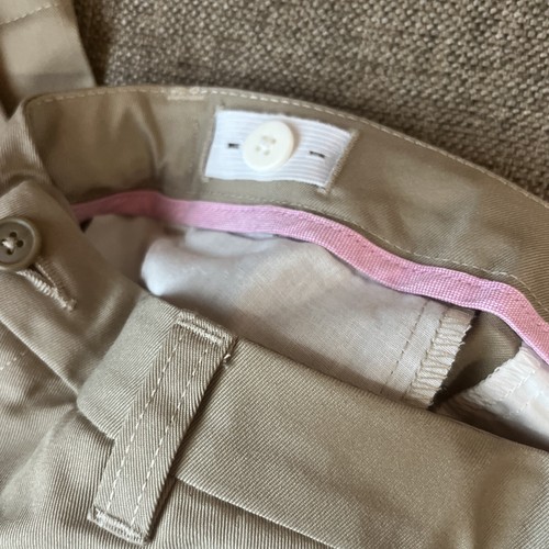 Lands’ End girls 14 Slim uniform pants khaki Chino flat front adjustable waist - Picture 9 of 14