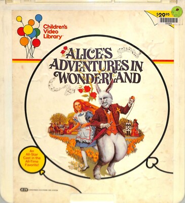 Alice's Adventures in Wonderland (1972) Vintage CED Videodisc