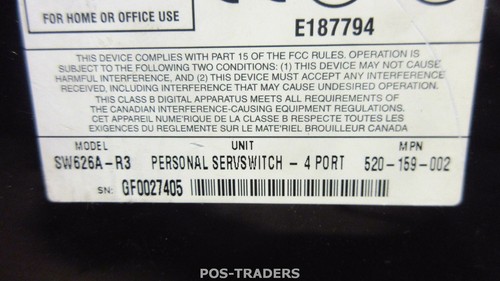 Black Box SW626A-R3 Personal ServSwitch 4-Port KVM Computer Switch EXCL PSU - Photo 3/3