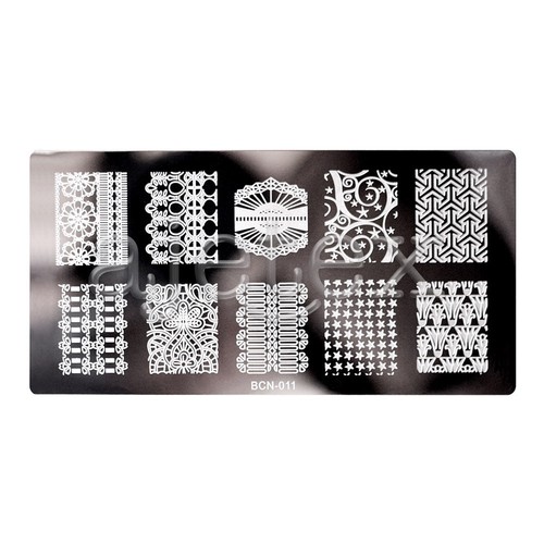 Nagel Schablone Nageldesign Nail Art Stamping Plate Template BCN Serie 30 Stil - Bild 23 von 42