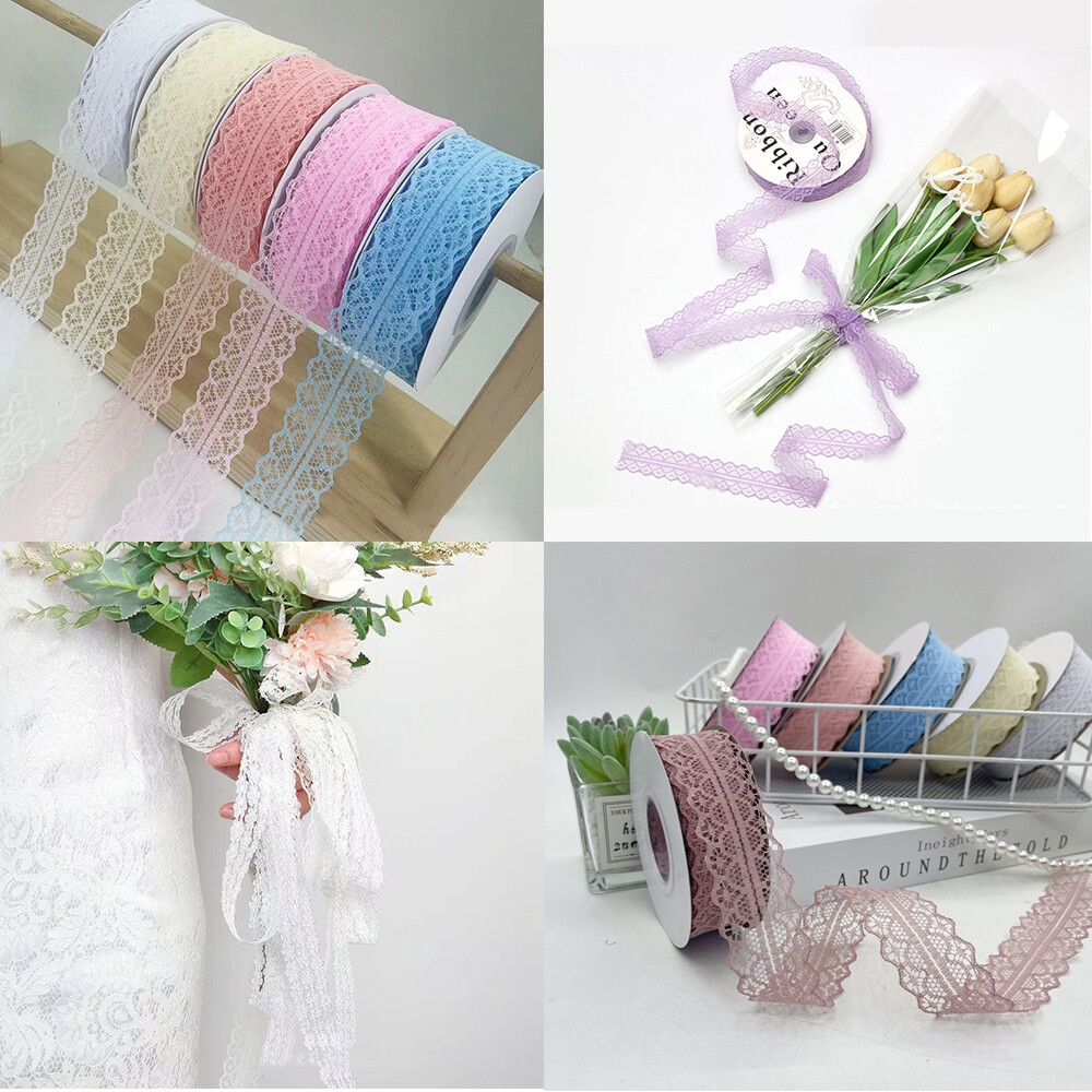 Nastro Pizzo Floreale Verde Scuro - 7.1 Pollici X 3 Iarde Per Decorazioni E Cucito - Foto 11