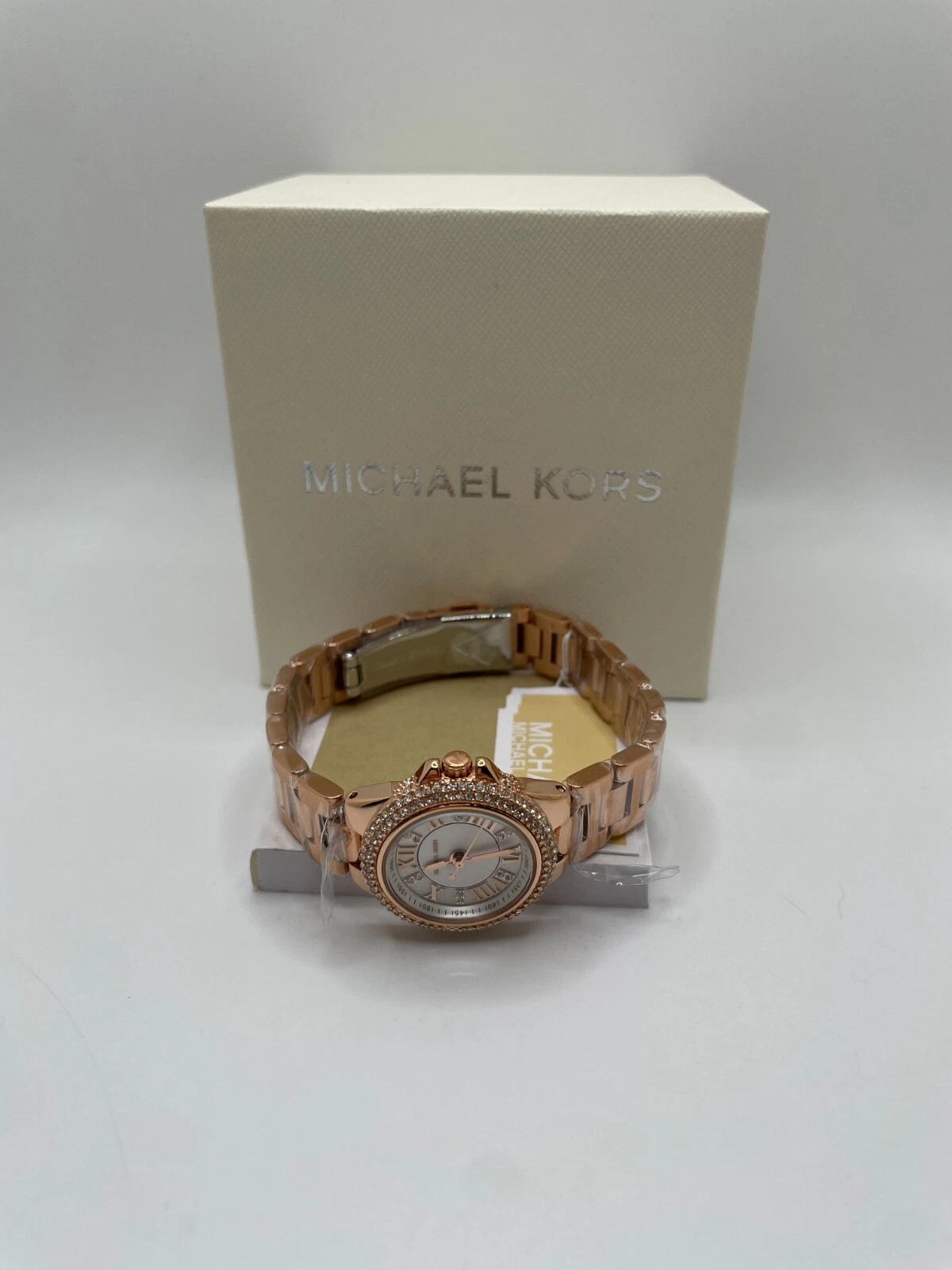 Orologio da polso Michael Kors Camille MK3253 donna quadrante bianco cinturino oro rosa quarzo