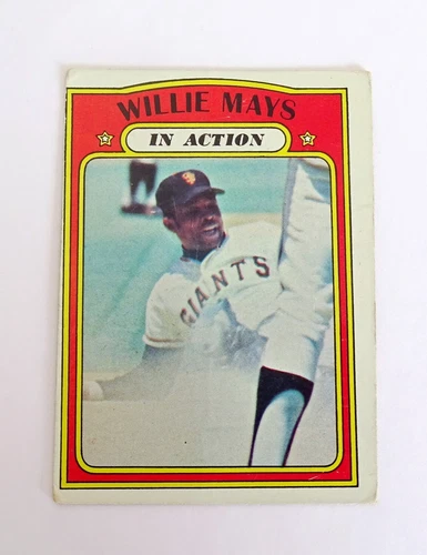 Willie Mays 1972 Topps #50 In Action baseball card