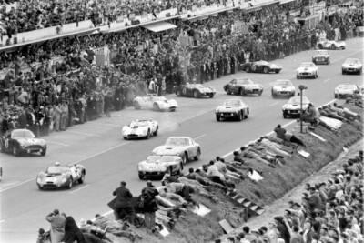 Just After The Start, The Cars Are Under Way 1961 Old Photo