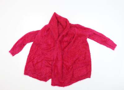 MINKPINK Damen Strickjacke rosa Kragen Polyestermischung Größe S