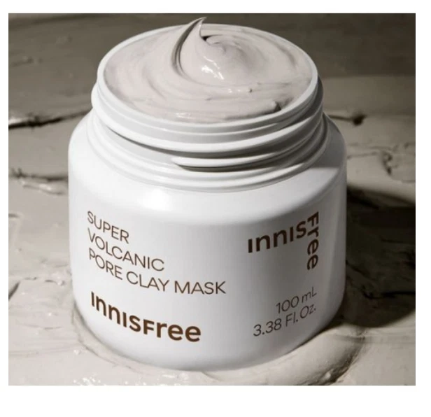 Mascarilla de arcilla de poros súper volcánicos Innisfree 100 ml cuidado de control de sebo Foto 4 de 4
