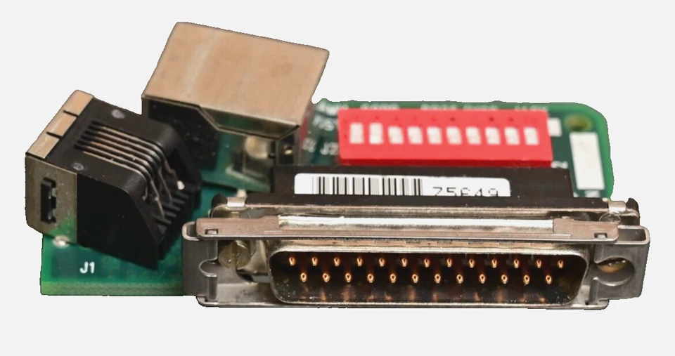 Octel DB25/MOD Jack Breakout Adapter PCB w/ DIP Switches RJ12/RJ45 044-2063-000 - Image 2 of 4