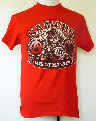 Sons Of Anarchy SAMCRO Men of Mayhem Red S/S T-Shirt M